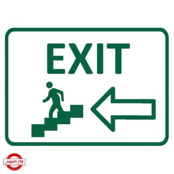 שלט יציאה שמאלה למטה Exit