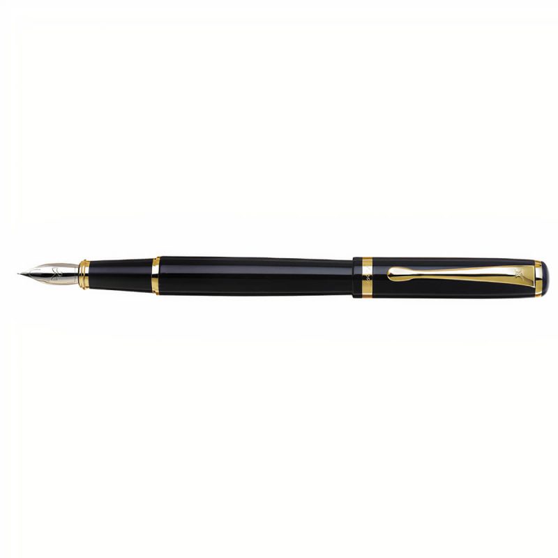 319 סדרת עט פודיום Podium שחור קליפס זהב נובע_auto_x2